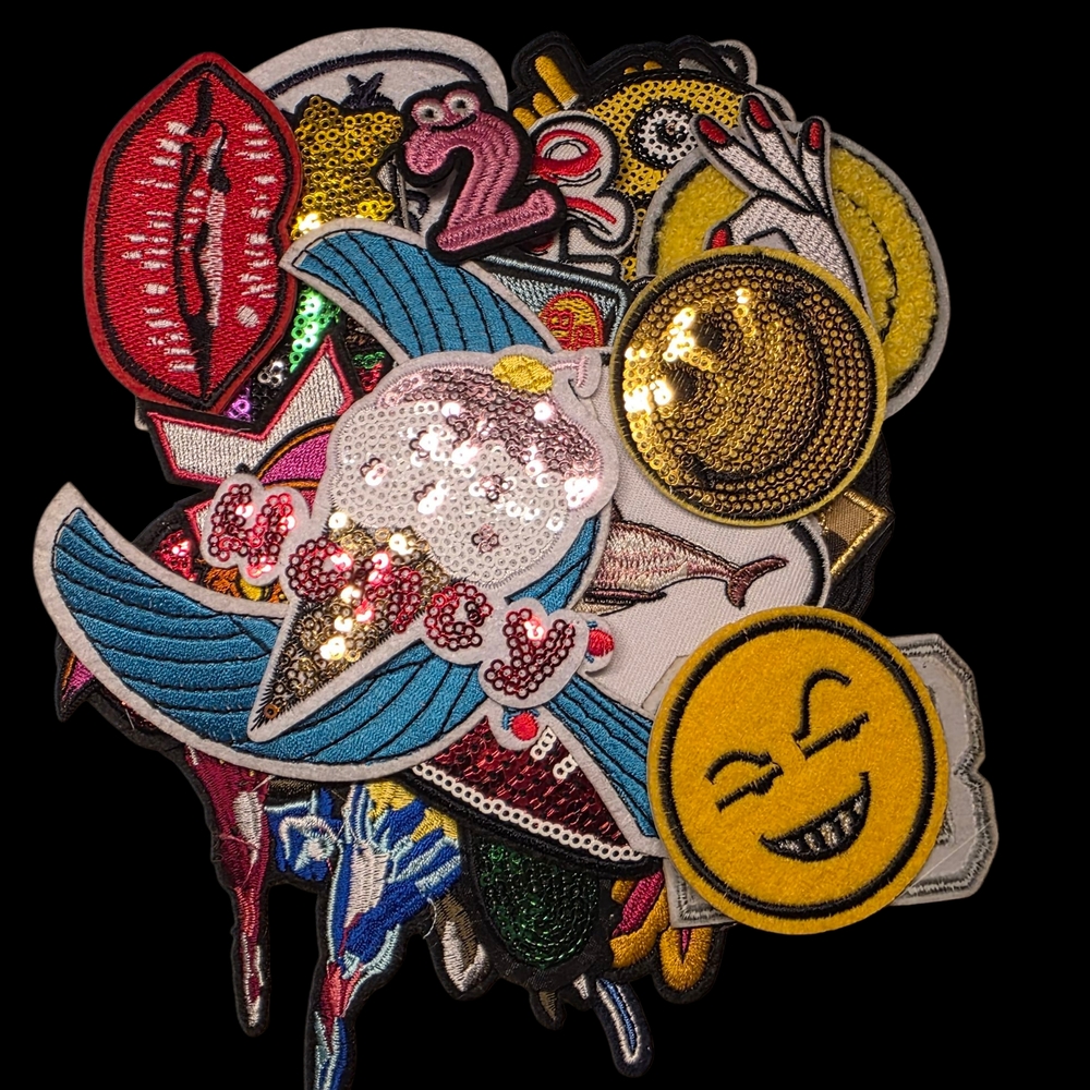 Colorful Embroidered Iron On Patch Set